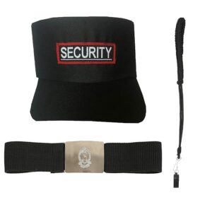 Security Guard Accessories Badge Cap Belt Dori Pack Of 3