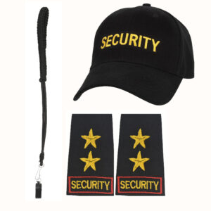 Security Guard Accessories Embroidery Cap Dori Combo