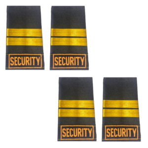 Security Guard Accessories Gold Shoulder Flap Pack of 2