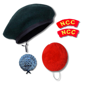 NCC Accessories Cap, Arm Badge, Cap Badge, Pompom Combo