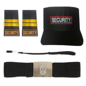 Security Guard Badge Cap Accessories Combo