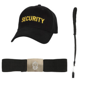 Security Guard Accessories Cap Belt Dori Pack Of 3